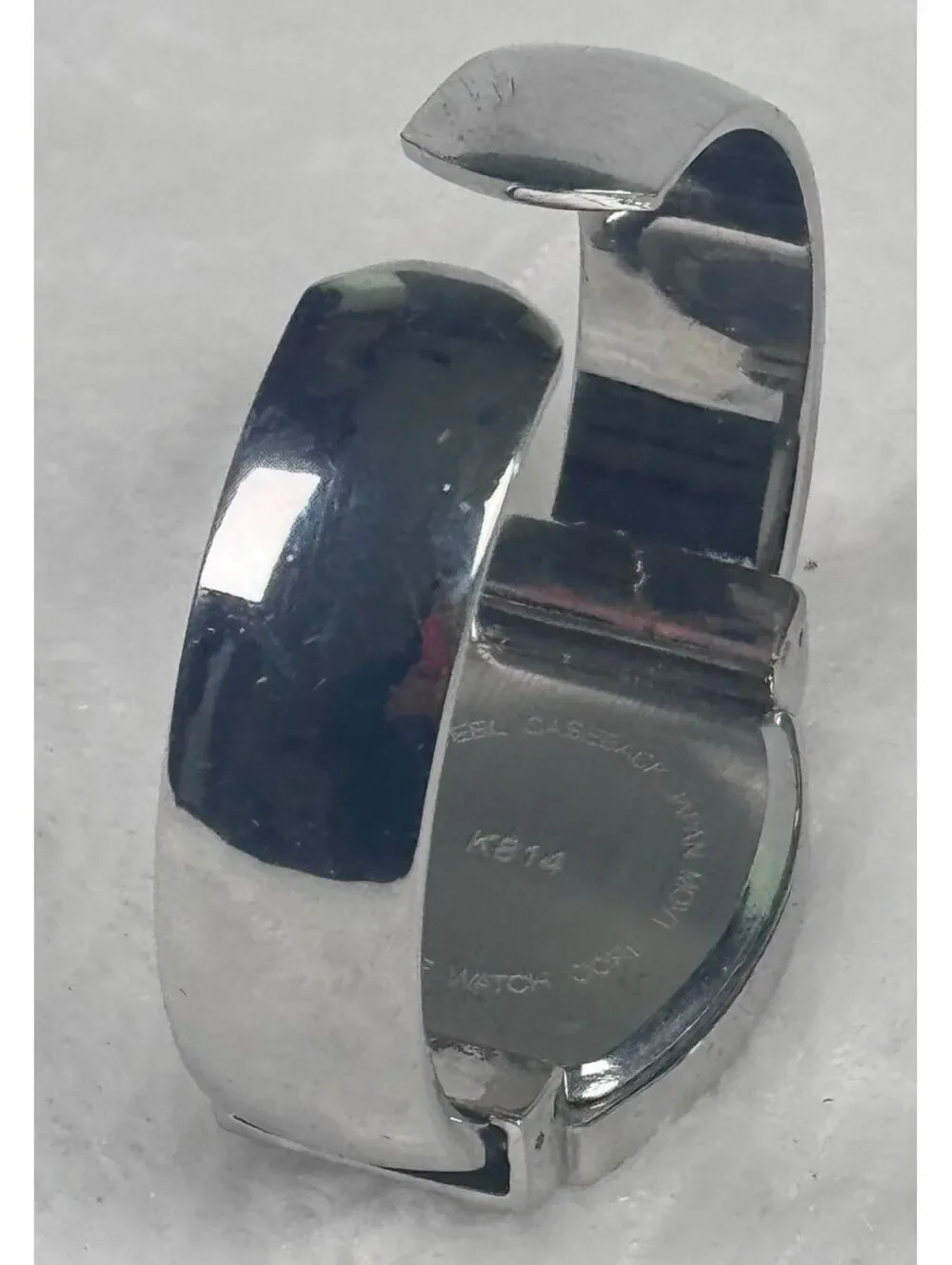 Vtg Women's Vivani Quartz Silver Tone V827-0440 Cuff Bracelet Works
